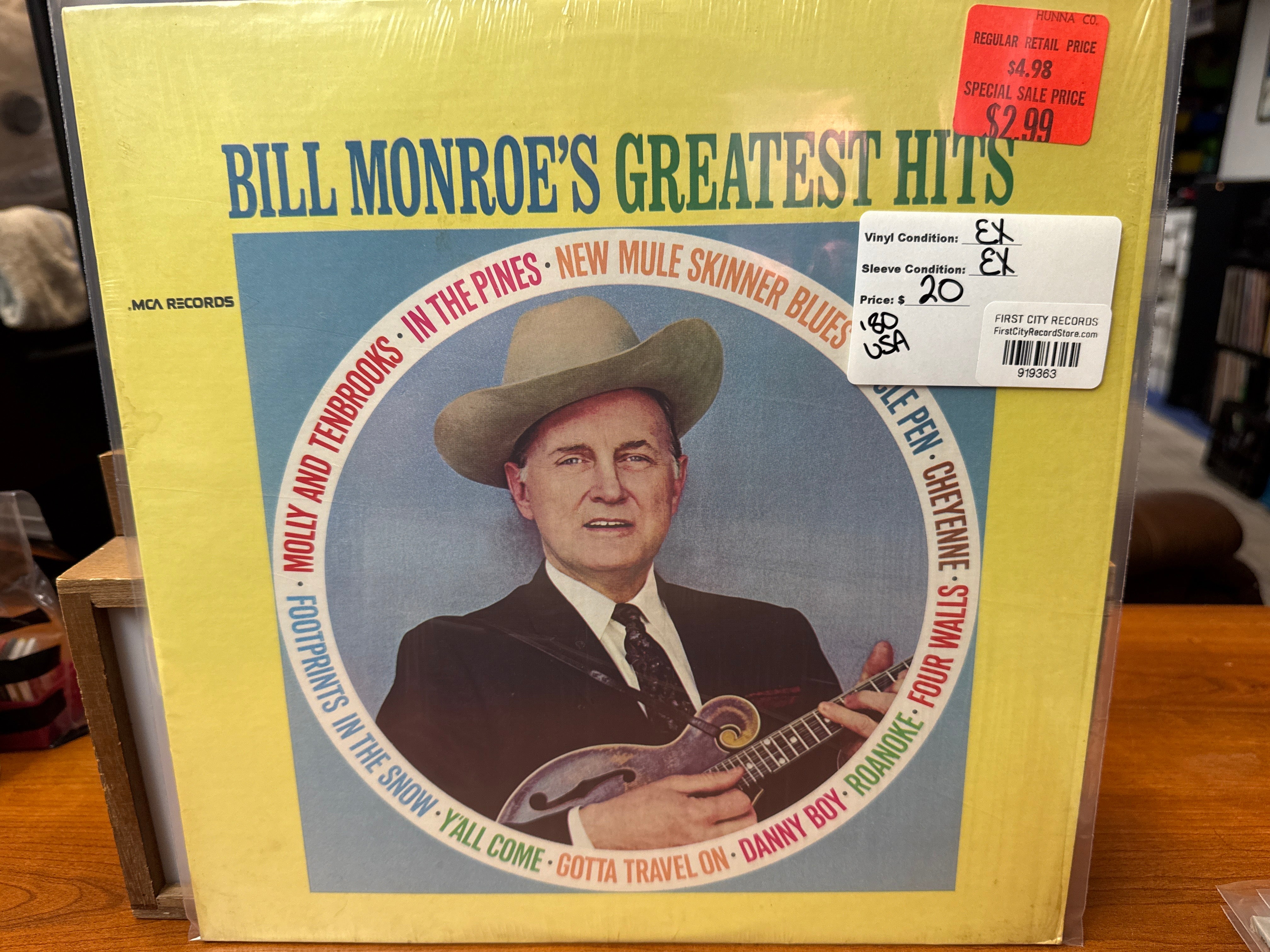 Bill Monroe's Greatest Hits (1980, USED)