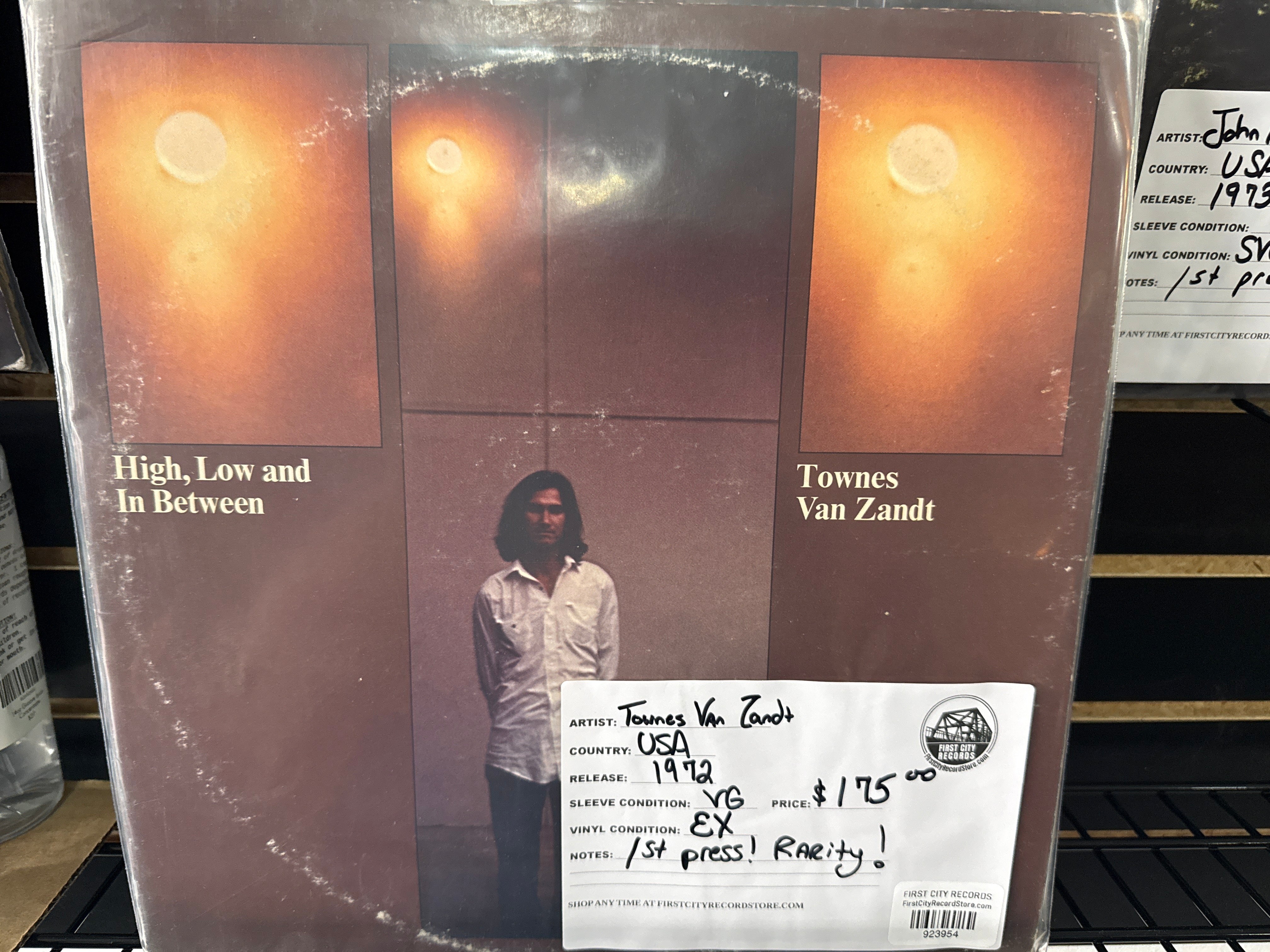 Townes Van Zandt - High Low and in Between (1972, USED)