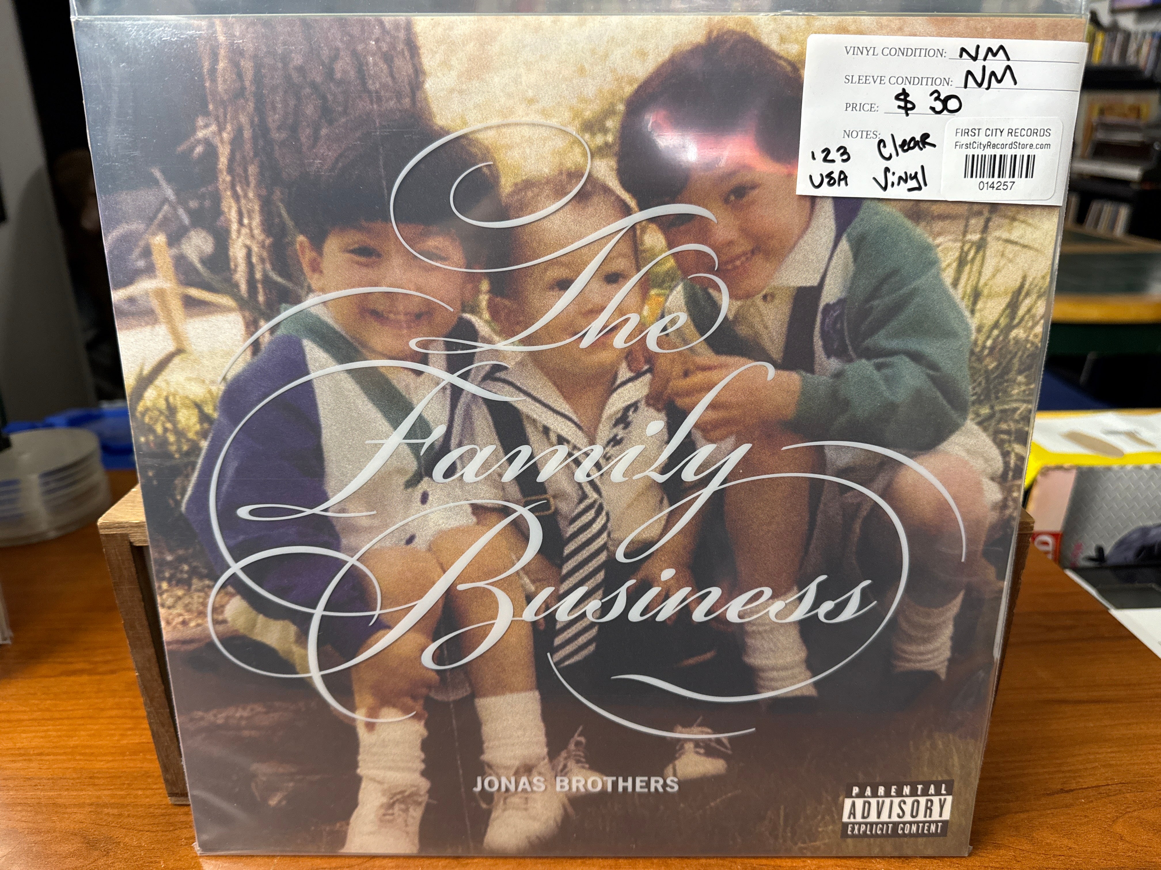 Jonah Brothers - The Family Business (2023, Clear Vinyl, USED)