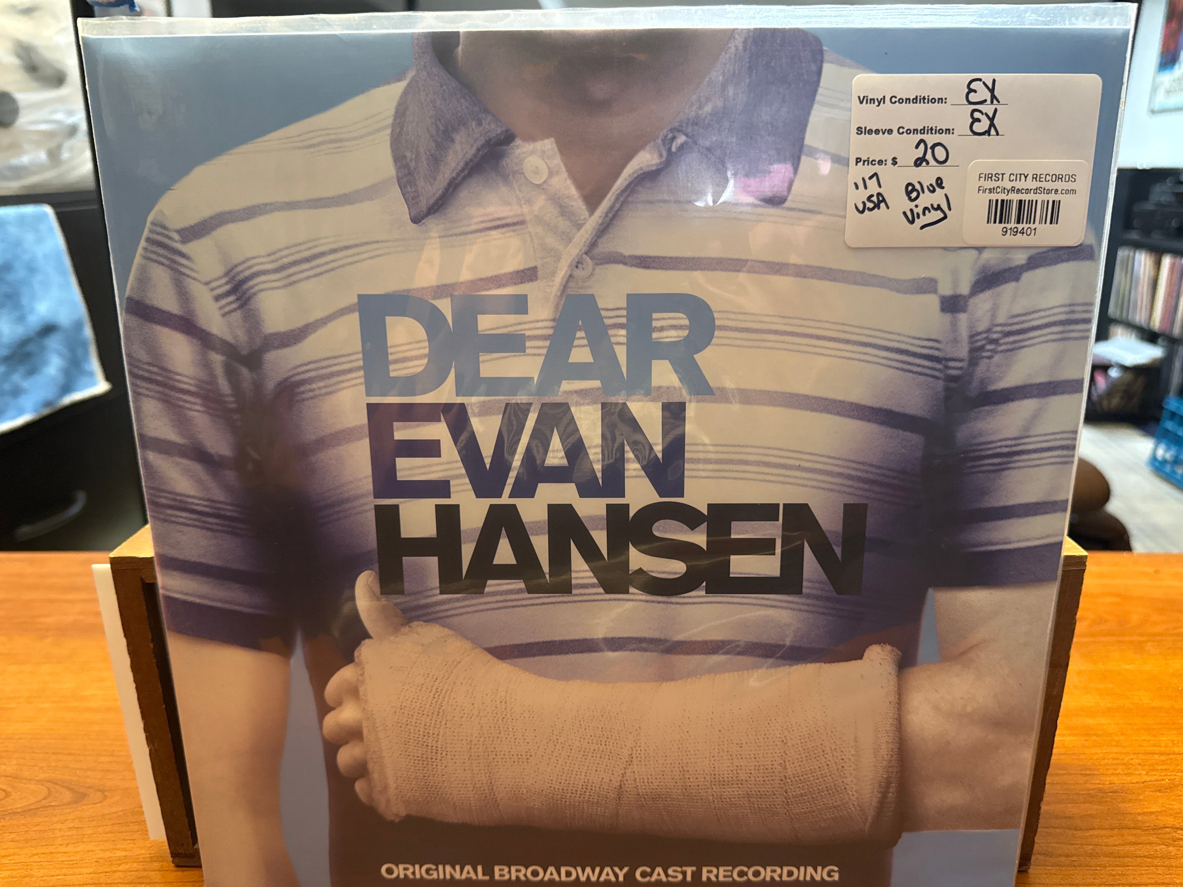 Dear Evan Hansen Broadway Soundtrack (2017, Blue Vinyl, USED)