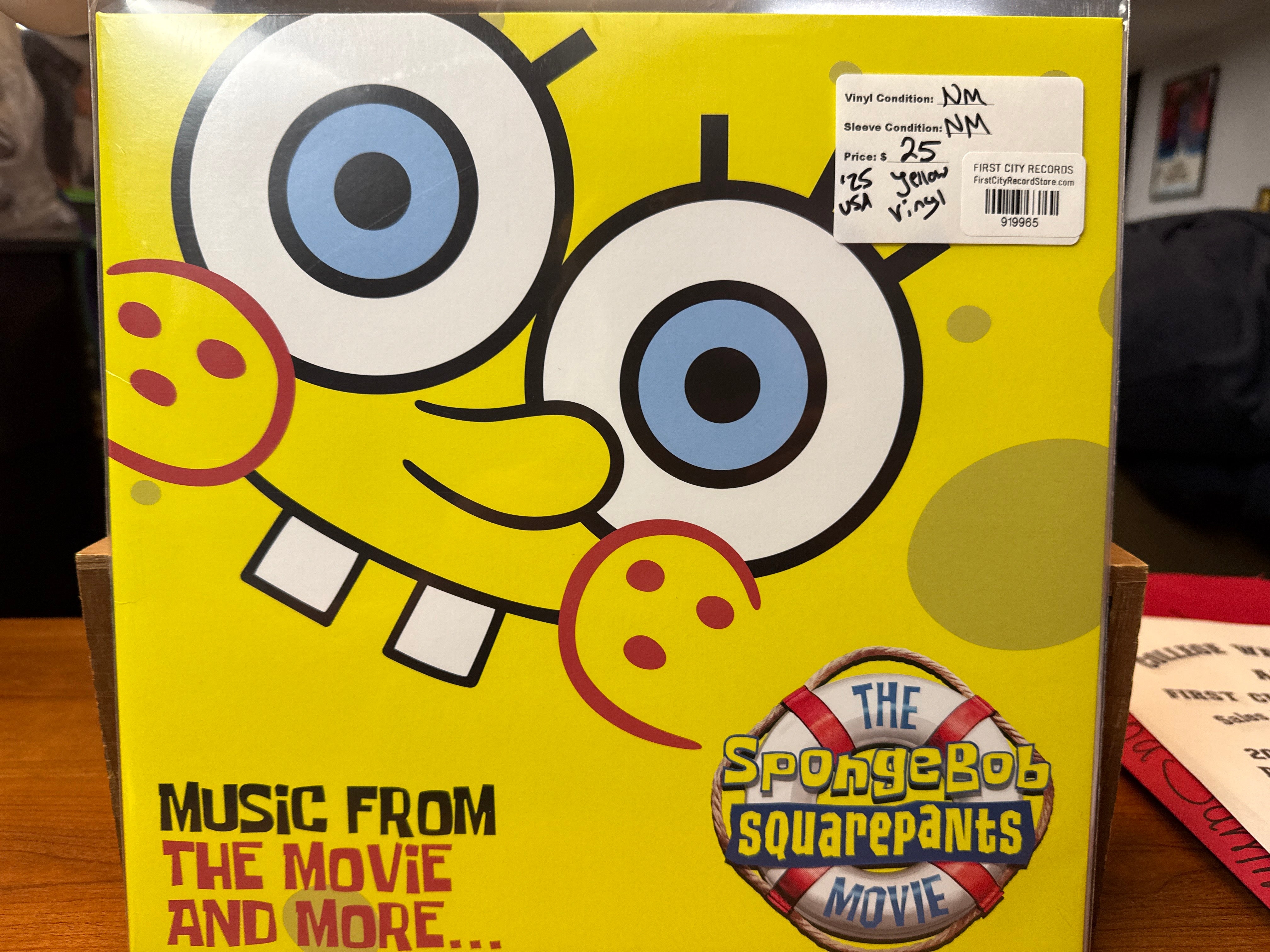 Spongebob Square Pants Movie Soundtrack (2025, Yellow Vinyl, USED)