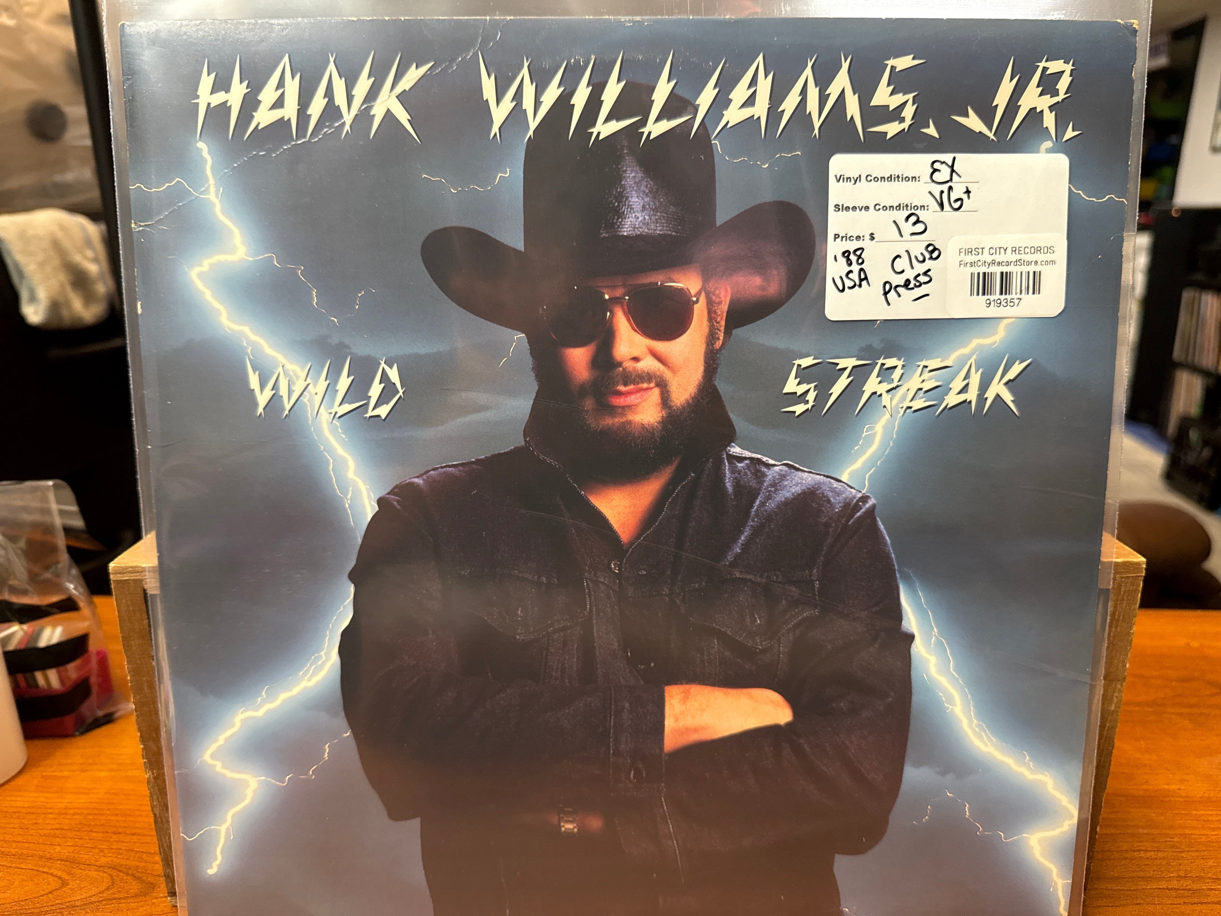 Hank Williams Jr - Wild Streak (1988, Club Pressing, USED)