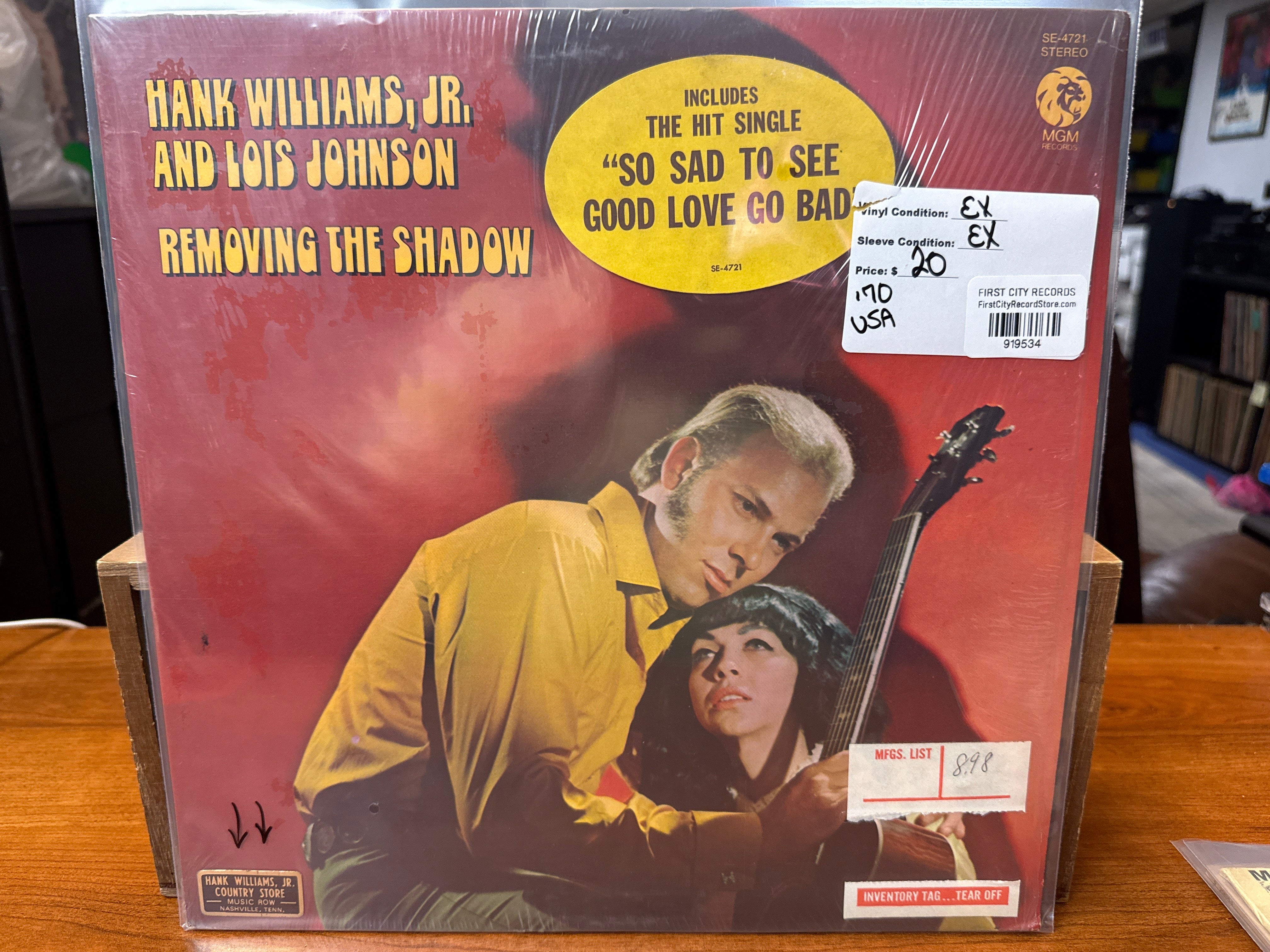Hank Williams Jr and Louis Johnson - Removing The Shadow (1970, USED)