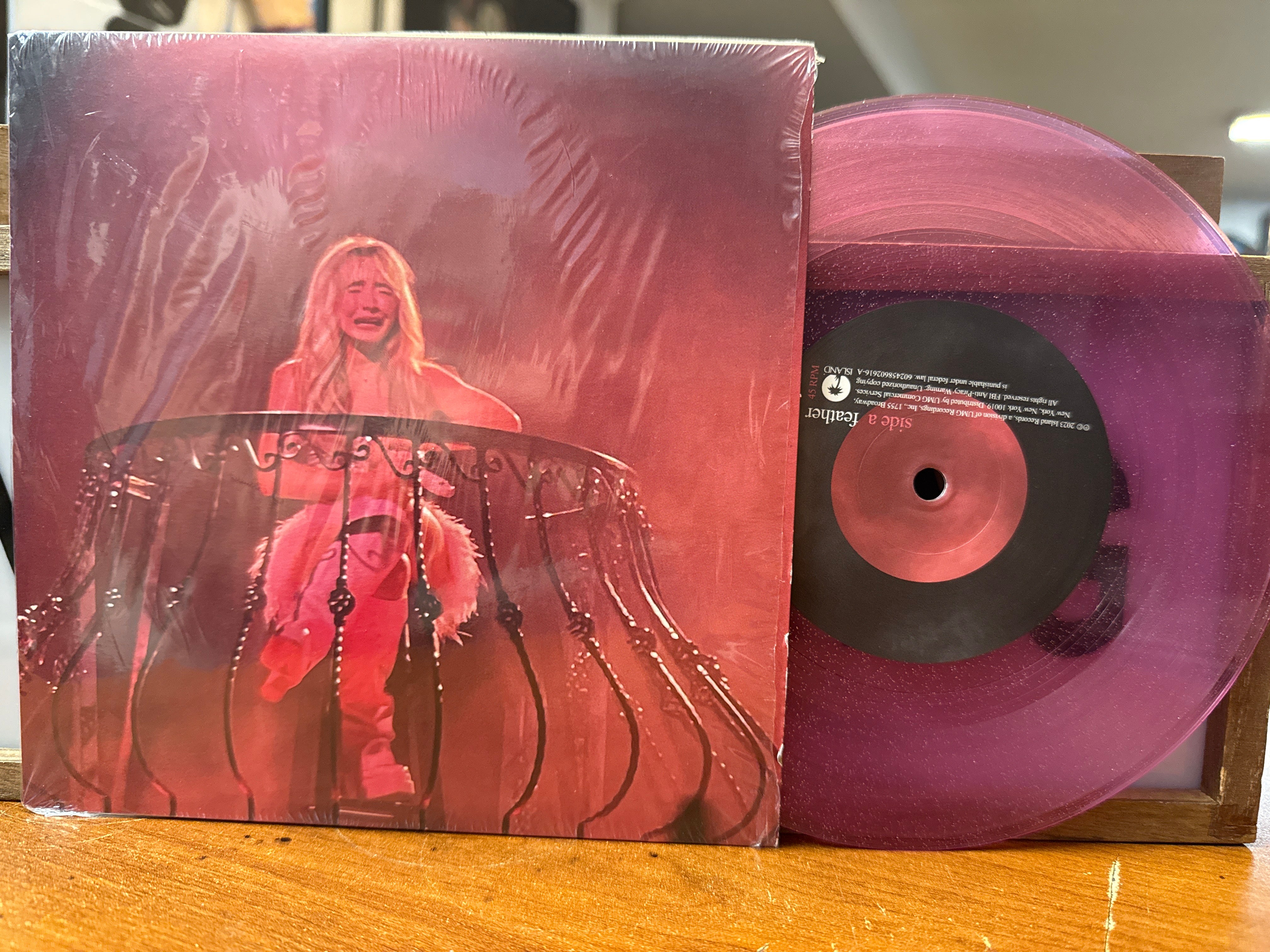 Sabrina Carpenter ‎– Feather (Pink Glitter Vinyl, 7 Inch, USED)