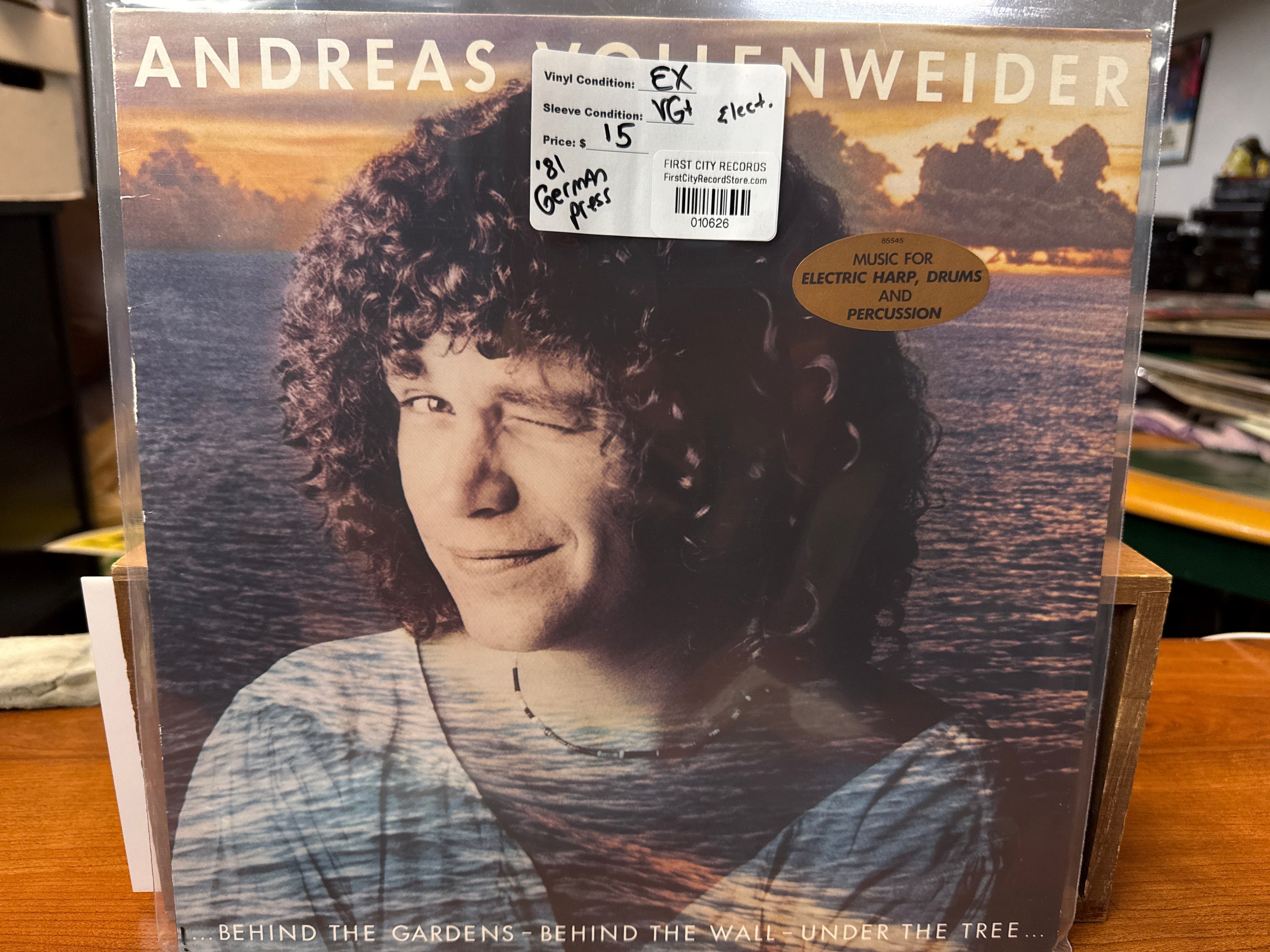 Andreas Vollenweider - Behind the Gardens (1981, German Pressing, USED)