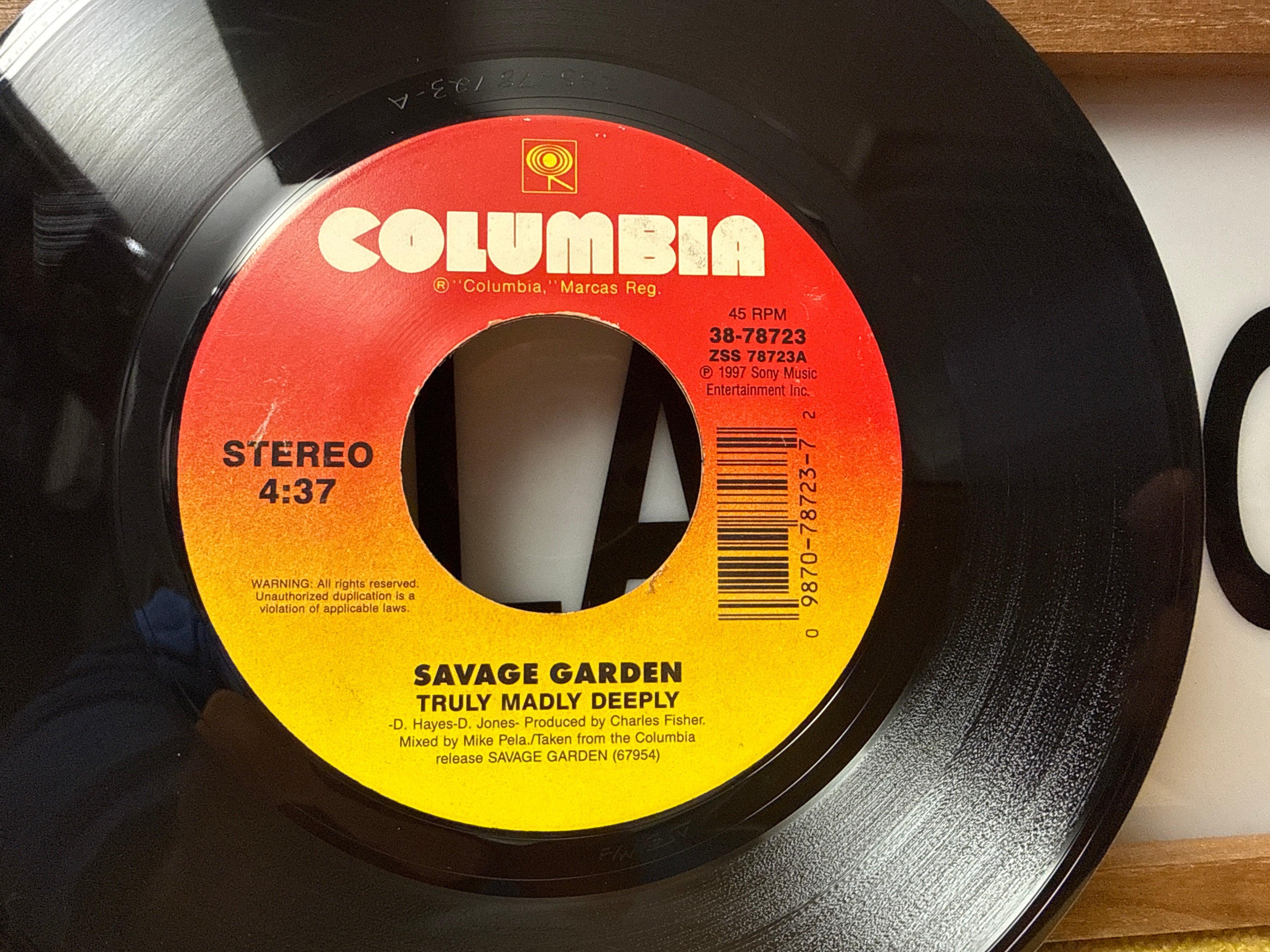 Savage Garden - Truly Madly Deeply (1997, 7")