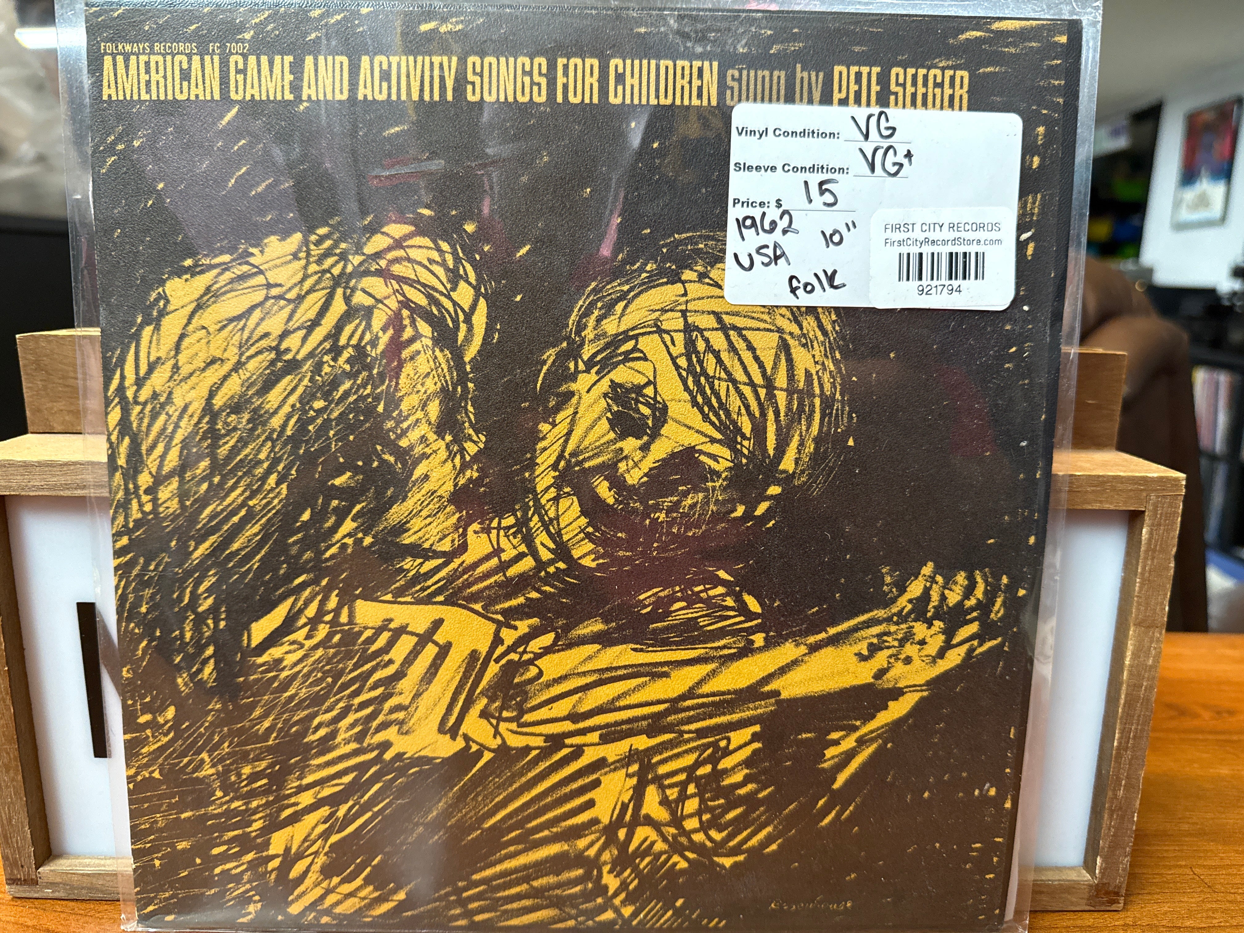 Pete Seeger - American Game and Activity Songs For Children (1962, 10", USED)