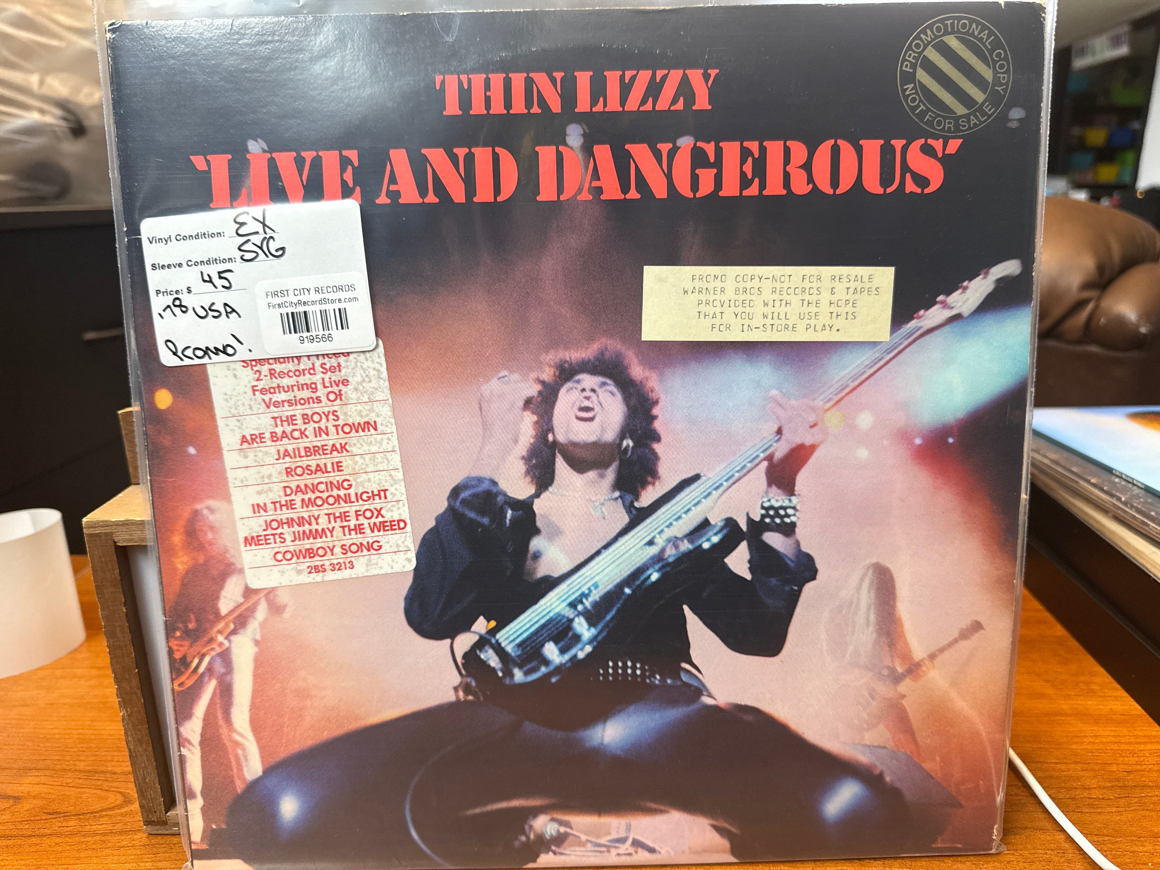 Thin Lizzy - Live and Dangerous (1978, Promo, USED)