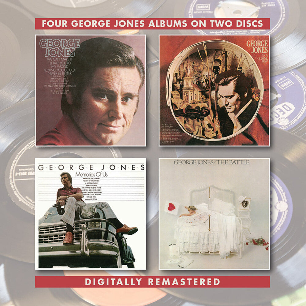 the album cover for George Jones - George Jones / In A Gospel Way / Memories Of Us / The Battle