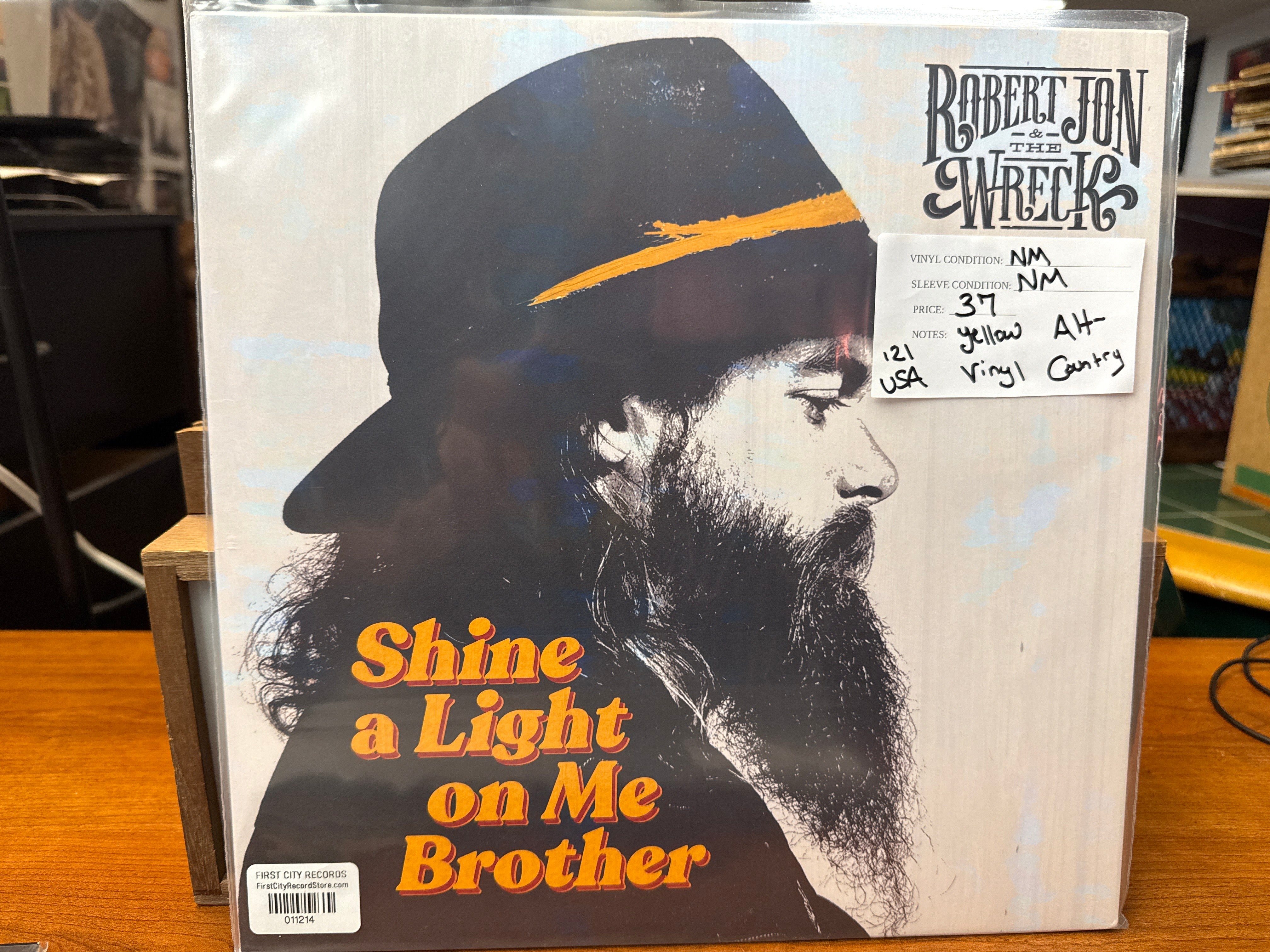 Robert Jon & The Wreck - Shine a Light on Me Brother (2021, Yellow Vinyl, USED)