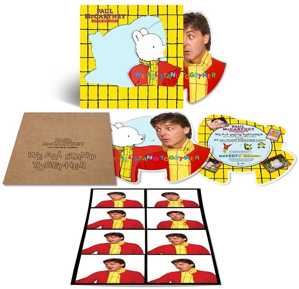 the album cover for Paul McCartney - We All Stand Together [Limited Edition Shaped Picture Disc 7in Vinyl]