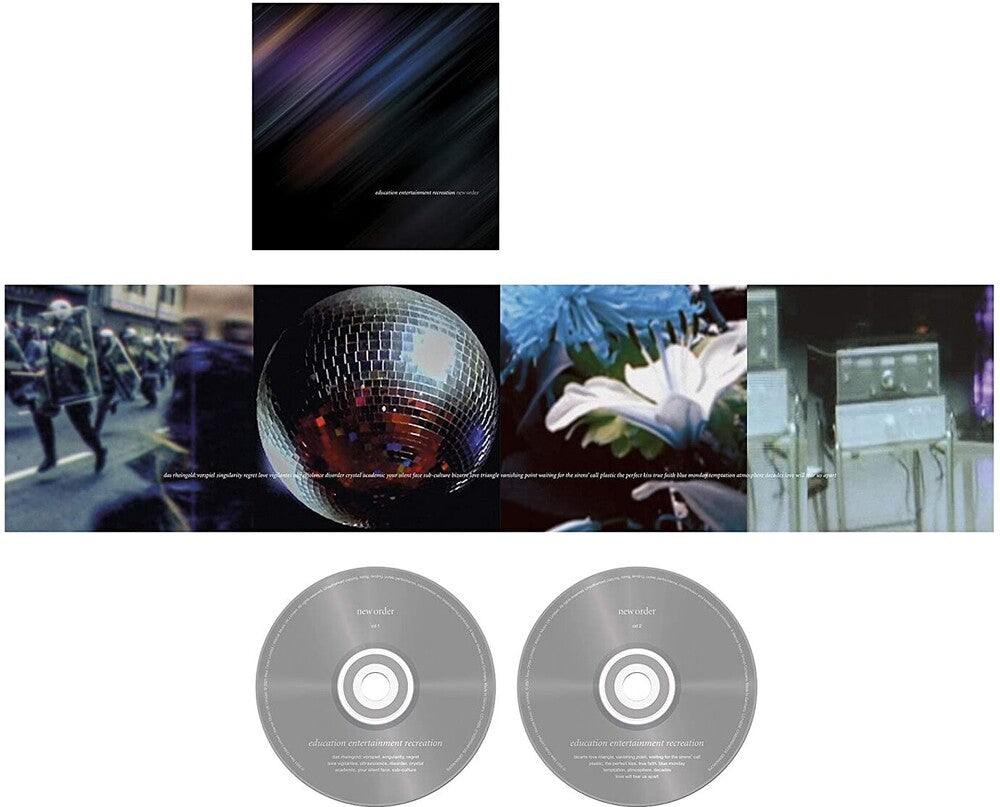 the album cover for New Order - Education Entertainment Recreation (Live) [2CD]