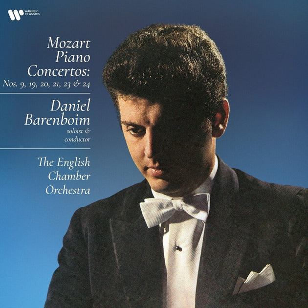 the album cover for Daniel Barenboim  / English Chamber Orchestra - Mozart: Piano Concertos Nos. 9 19 20 21 23 & 24