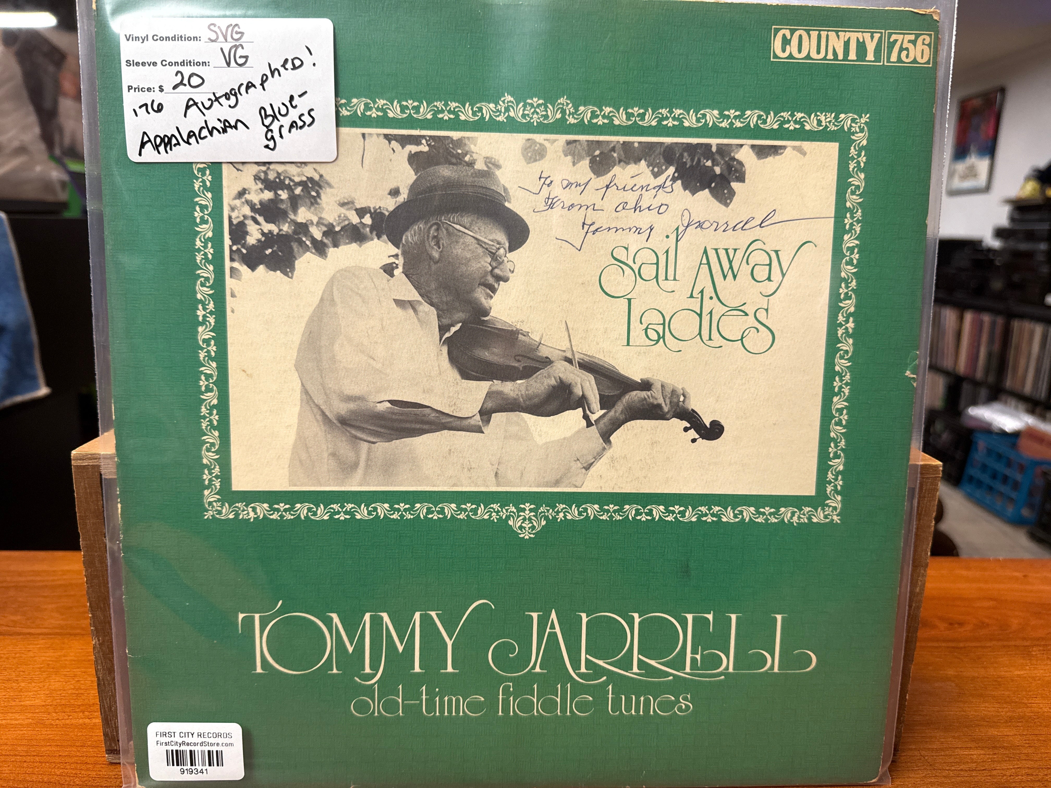 Tommy Jarrell - Old time Fiddle Tunes (1976, Autographed, USED)