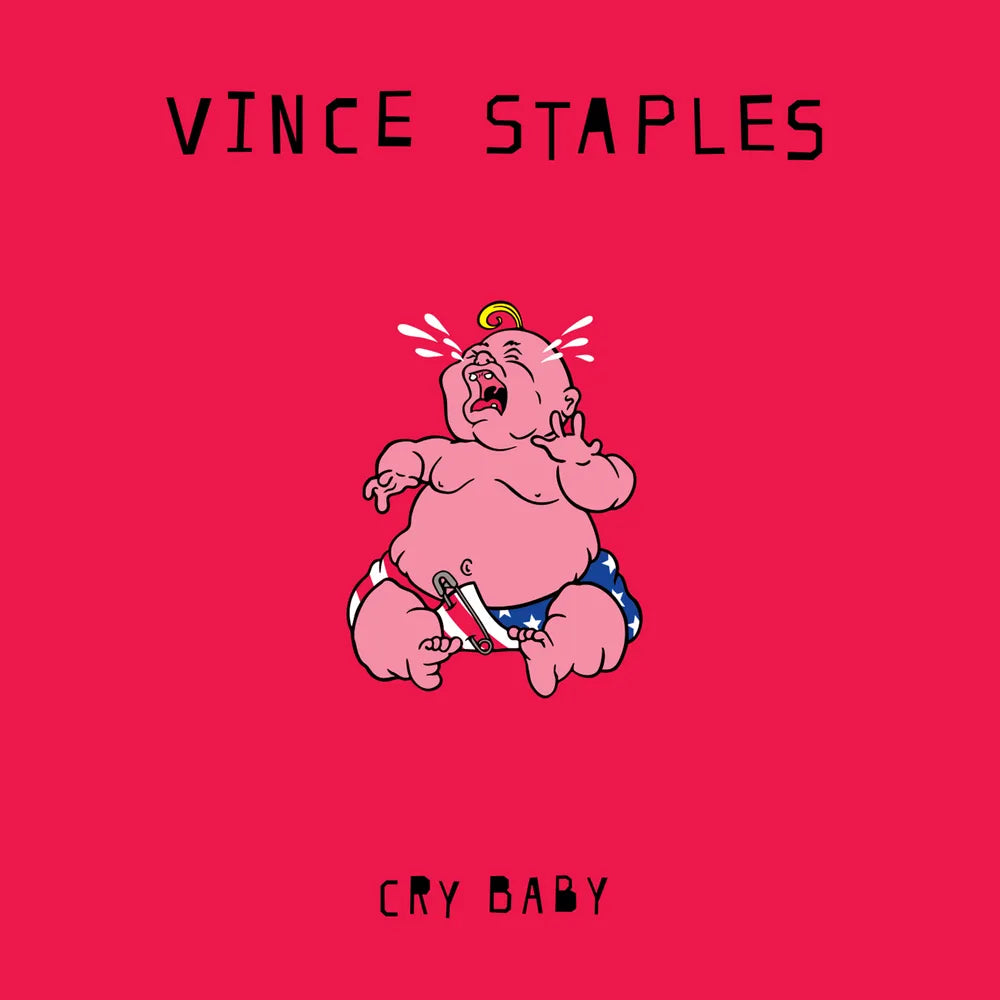 the album cover for Vince Staples - Cry Baby [Baby Pink]