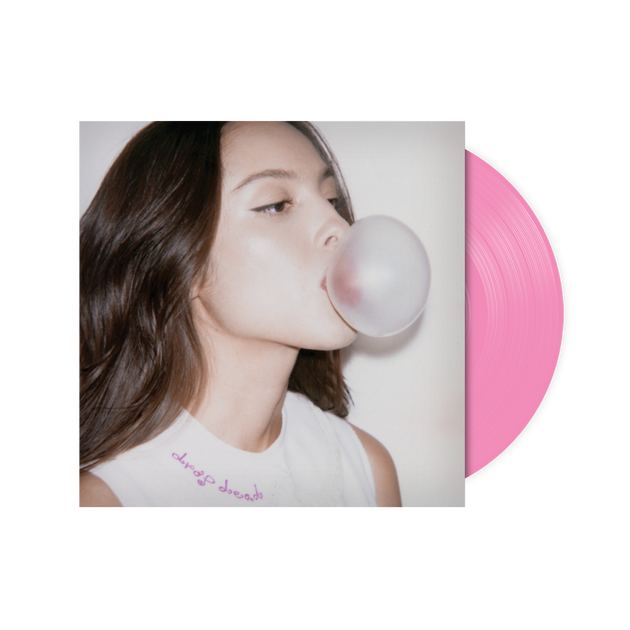 the album cover for Olivia Rodrigo - drop dead [chewing gum pink]