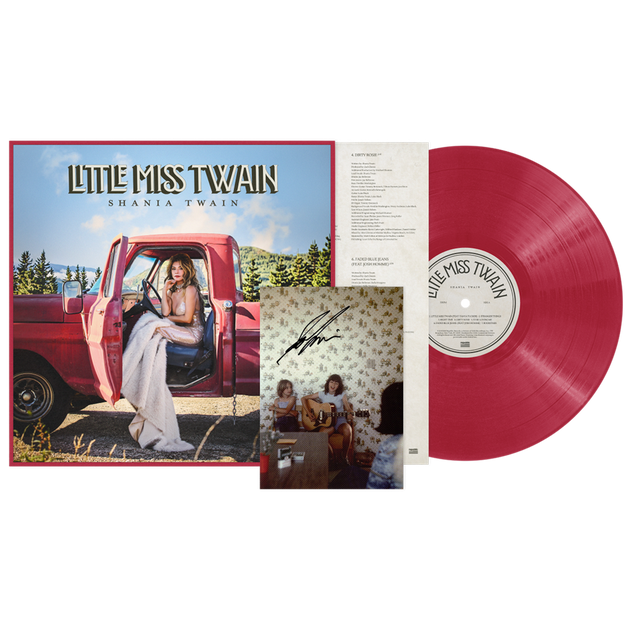 the album cover for Shania Twain - Little Miss Twain [Indie Exclusive Rosie Red with Signed Insert]