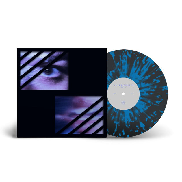 the album cover for Whirr - Whirr & Luster [Black Ice w/ Blue Splatter]