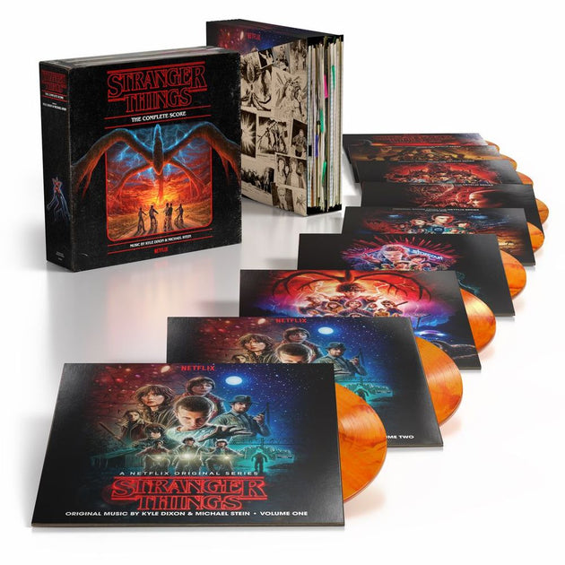 the album cover for Kyle Dixon & Michael Stein - Stranger Things - The Complete Score [17 Discs - Vecna’s Gate Colored]