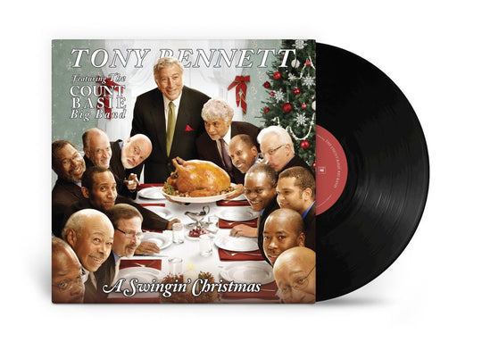the album cover for Tony Bennett - A Swingin' Christmas - Featuring The Count Basie Big Band