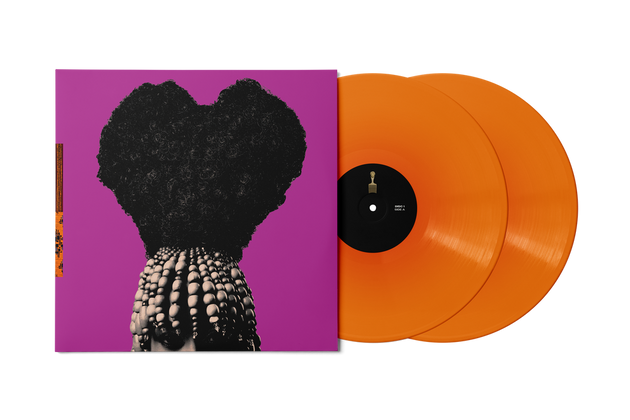 the album cover for Rapsody - God Gotta Afro & Gold Hoops [Orange with Alternate Cover]