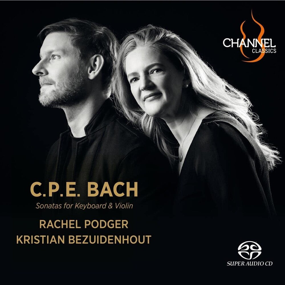 the album cover for C Bach .P.E. / Podger / Bezuidenhout - Sonatas For Keyboard & Violin (Hybr)