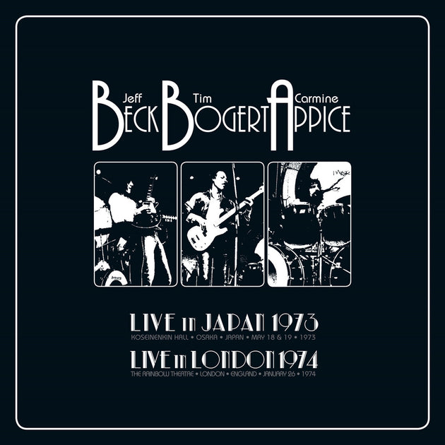 the album cover for Beck Bogert & Appice - Live 1973 & 1974