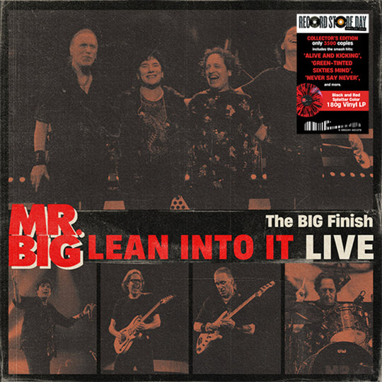 the album cover for Mr Big - Big Finish - Lean Into It Live (Rsd) (Blk) [Colored Vinyl] 
