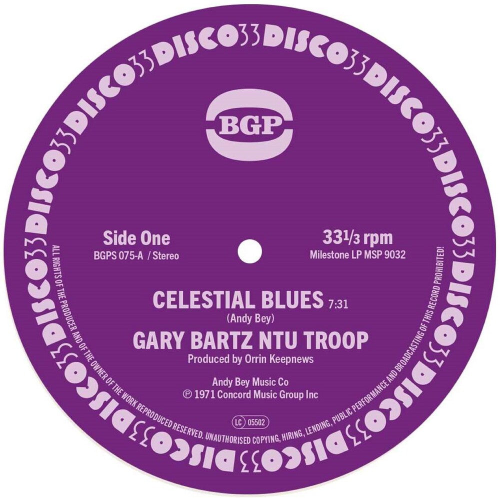 the album cover for Gary Bartz  / Ntu Troop - Celestial Blues / Gentle Smiles