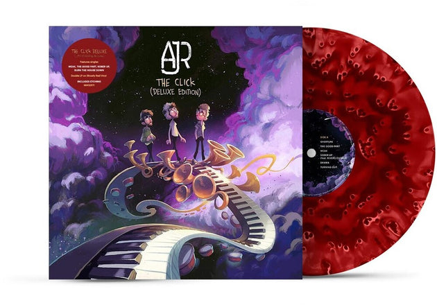 the album cover for AJR - The Click (Deluxe Edition) [Ghostly Red Vinyl]