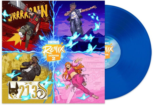 the album cover for Various Artists - Fortnite Remix Chapter 2 [Indie Exclusive Blue LP]