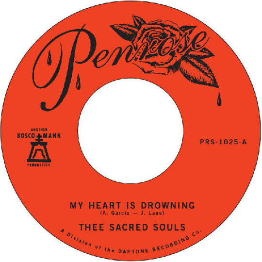 the album cover for Thee Sacred Souls - My Heart Is Drowning B/W Stuck In The Mud