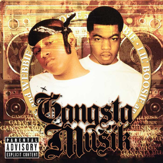 the album cover for Lil Boosie & Webbie - Gangsta Musik