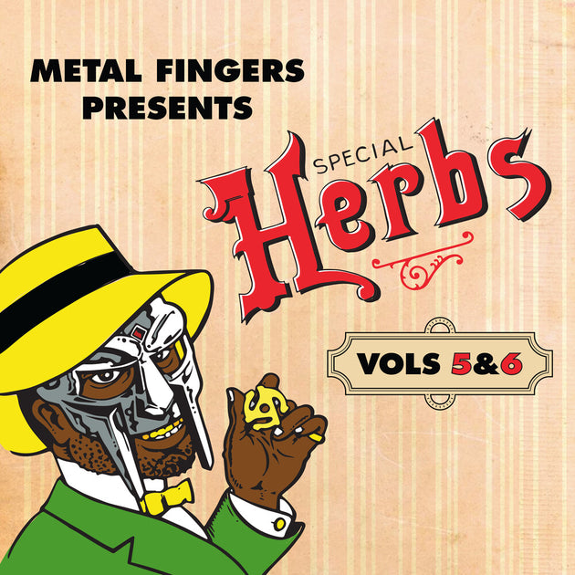 the album cover for MF DOOM - Metal Fingers Presents: Special Herbs Vol. 5 & 6