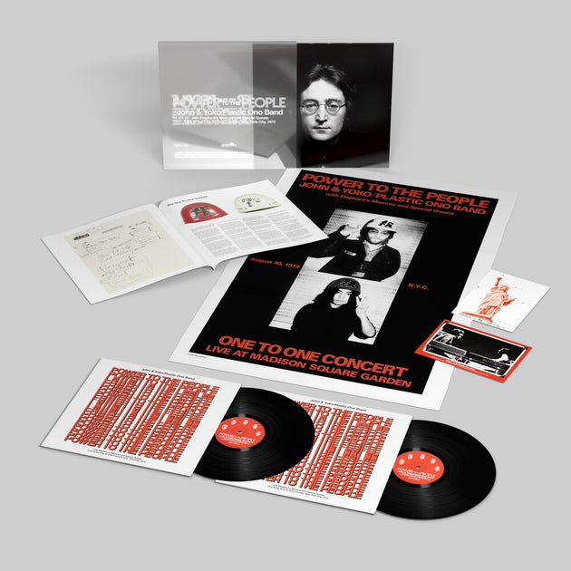 the album cover for John Lennon, Plastic Ono Band - Power To The People: Live at the One To One Concert [2 180g LP]