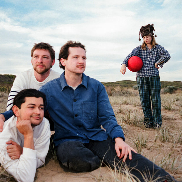 the album cover for The Belair Lip Bombs - Again [Sky Blue Vinyl LP]