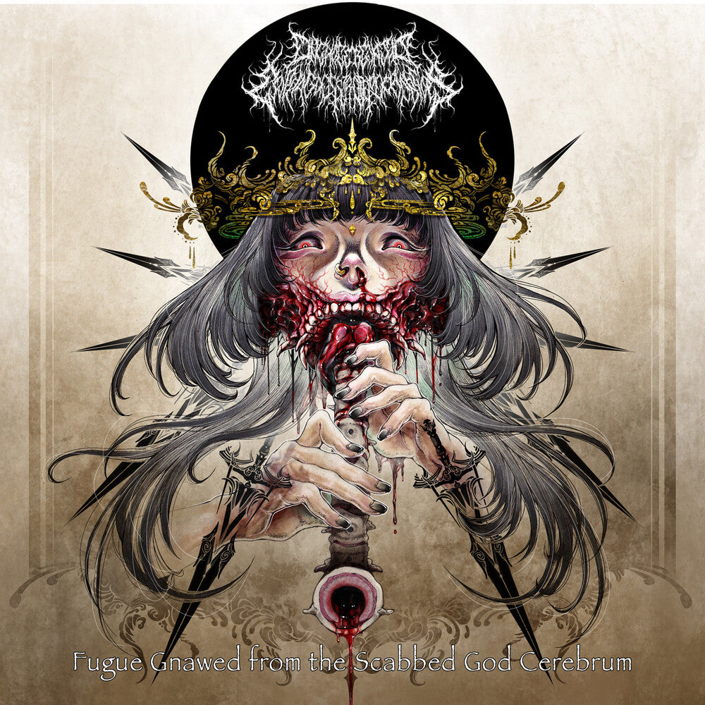 the album cover for Onchocerciasis Esophagogastroduodenoscopy - Fugue Gnawed From The Scabbed God Cerebrum
