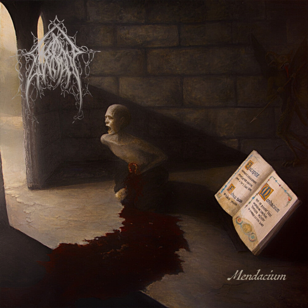 the album cover for Evoken - Mendacium (Uk)