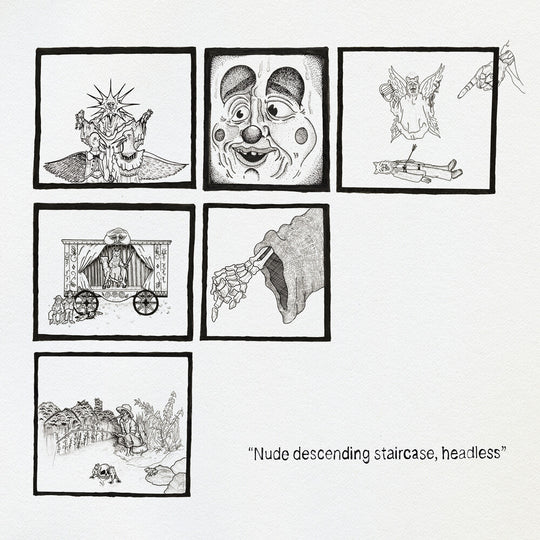 the album cover for Teen Suicide - Nude Descending Staircase Headless - Gray [Colored Vinyl]