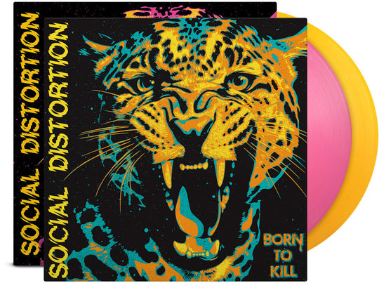 the album cover for Social Distortion - Born to Kill [Indie Exclusive Pink & Yellow Vinyl with Alternative Art Print]
