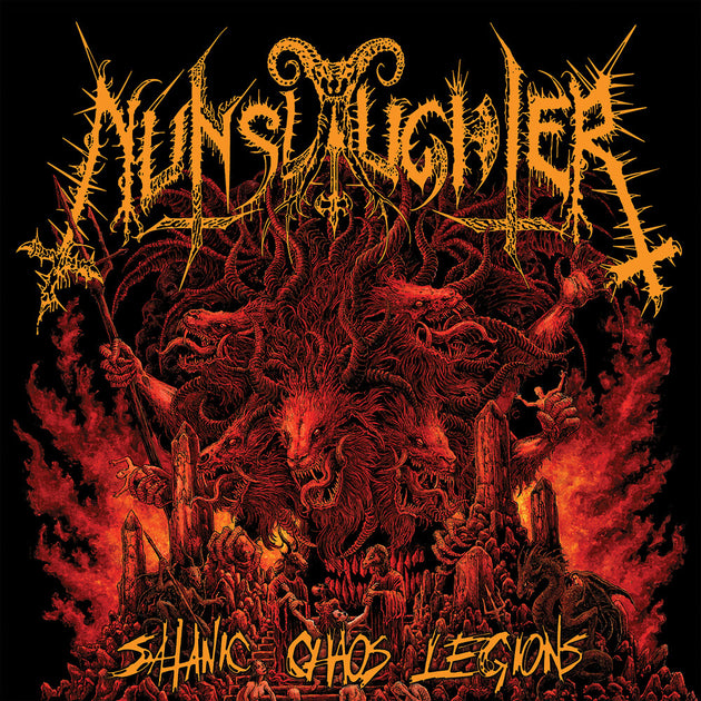 the album cover for Nunslaughter - Satanic Chaos Legions [Red]
