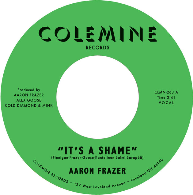 the album cover for Aaron Frazer - It's A Shame B/W The Fool