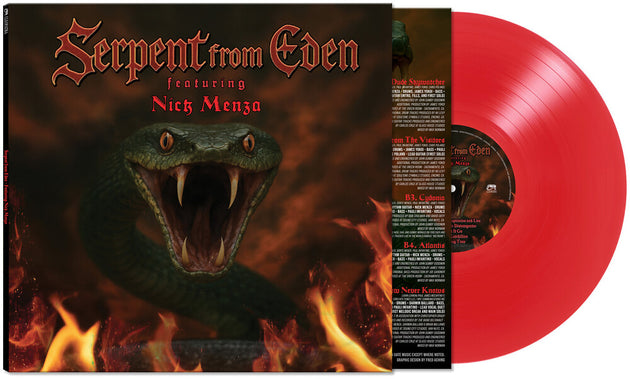 the album cover for Serpent From Eden - Serpent From Eden Feat. Nick Menza [Red]