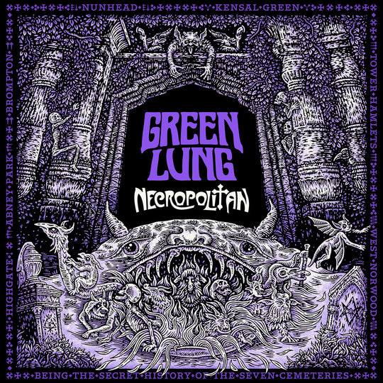 the album cover for Green Lung - Necropolitan [Colored Vinyl] (Gate) (Purp) (Uk)