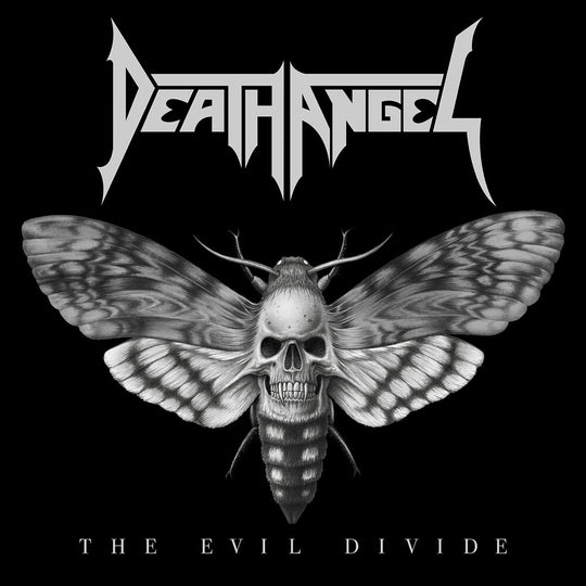 the album cover for Death Angel - Evil Divide (2lp/gatefold/clear / Black Splatter Vinyl) (i)