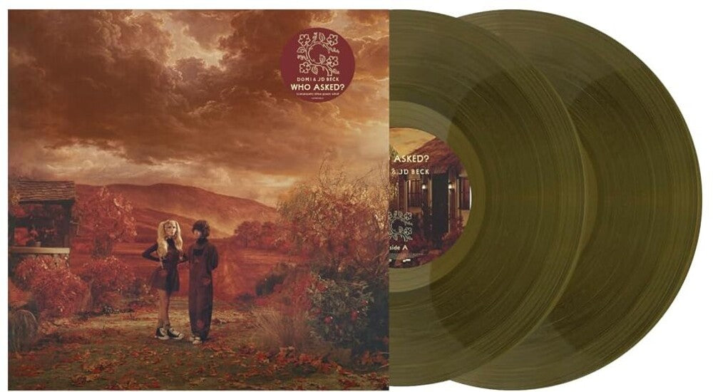 the album cover for DOMi & JD BECK - Who Asked? [Transparent Olive Green]