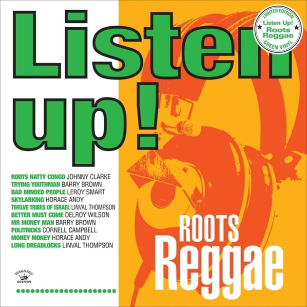 the album cover for Listen Up Roots Reggae / Various - Listen Up Roots Reggae / Various [Colored Vinyl] (Grn)
