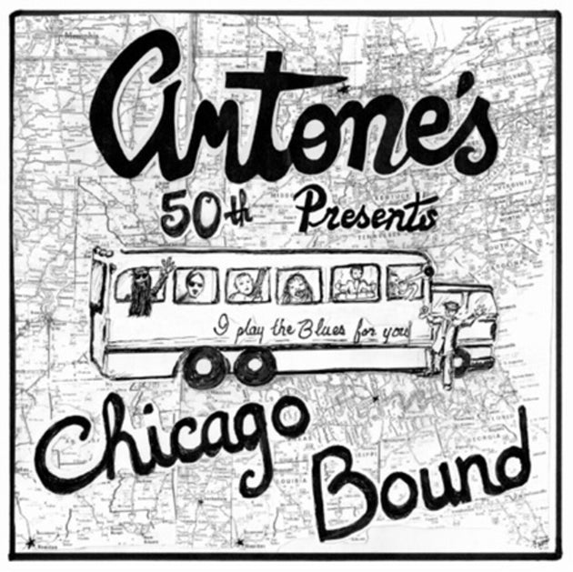the album cover for Various Artists - Antone’s 50th Presents Chicago Bound: Honoring Muddy, Cliff & Blue