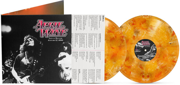the album cover for April Wine - Live In Denver - January 17, 1980 [Colored Vinyl] [Limited Edition]
