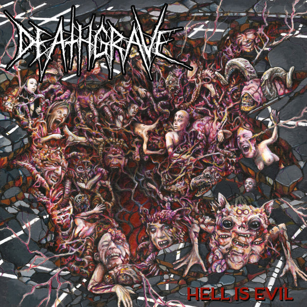 the album cover for Deathgrave - Hell Is Evil